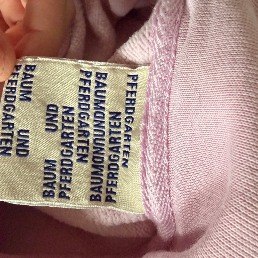 Baum und pferdgarten pink cotton bird Embroidered Pullover Hoodie size S - Picture 3 of 4